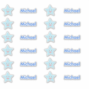Bright Blue Celebration Star Custom Shaped