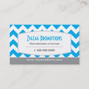 Bright Blue Chevron Business Card