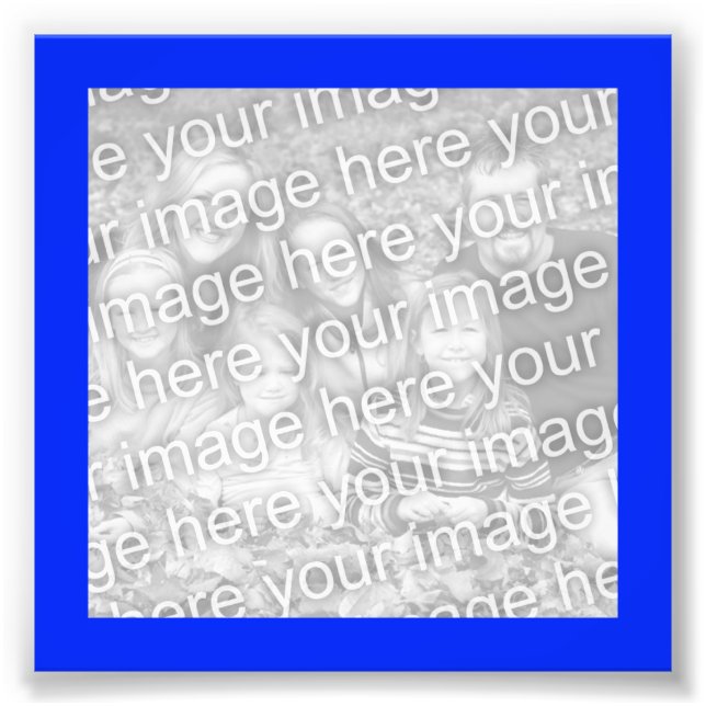 Bright Blue Frame Photo Print (Front)