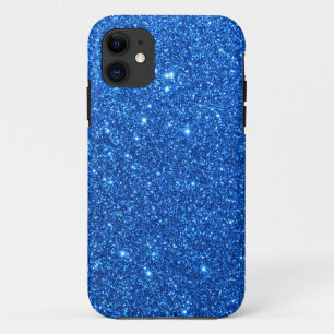 Bright Blue Glitter Sparkles iPhone 11 Case
