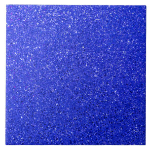 Bright Blue Glitter Tile