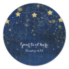 Bright Blue & Gold Starry Night Celestial Favour