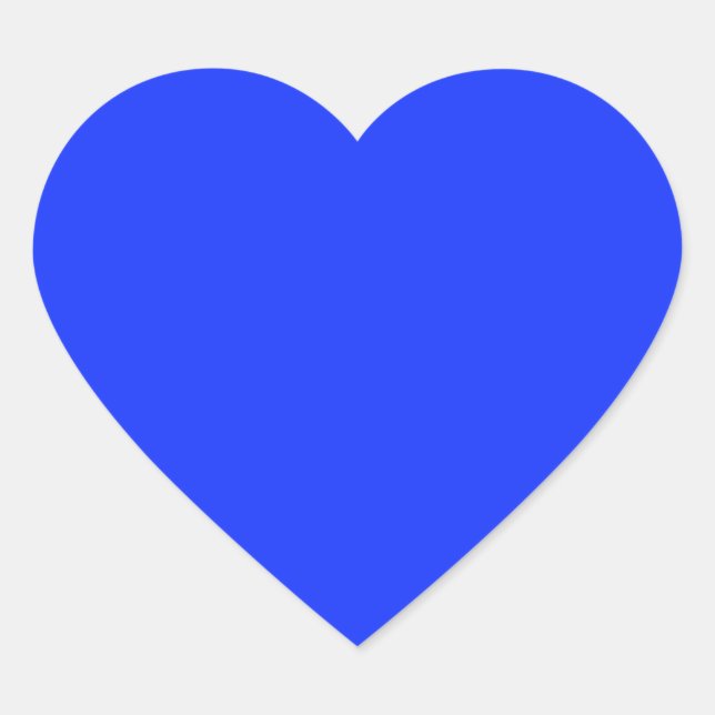 Bright Blue Heart Sticker (Front)