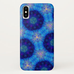 Bright Blue Hexagon Kaleidoscope Pattern Case-Mate iPhone Case