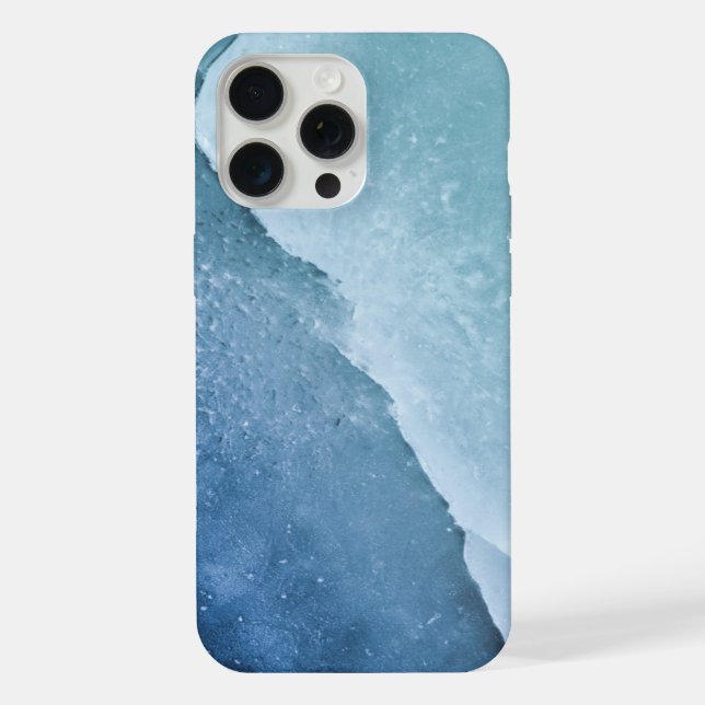 Bright Blue Ice surface iPhone Case (Back)