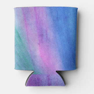 Bright Blue Morning Fog Abstract Red Sky Can Cooler