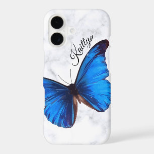 Bright Blue Morpho Butterfly   Custom Phone Case