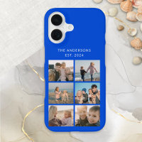 Bright Blue Multi Photo Collage Family Photography