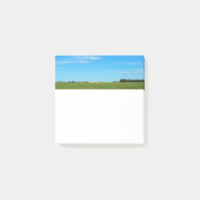 Bright Blue Prairie Sky Square Post-it Notes (Front)
