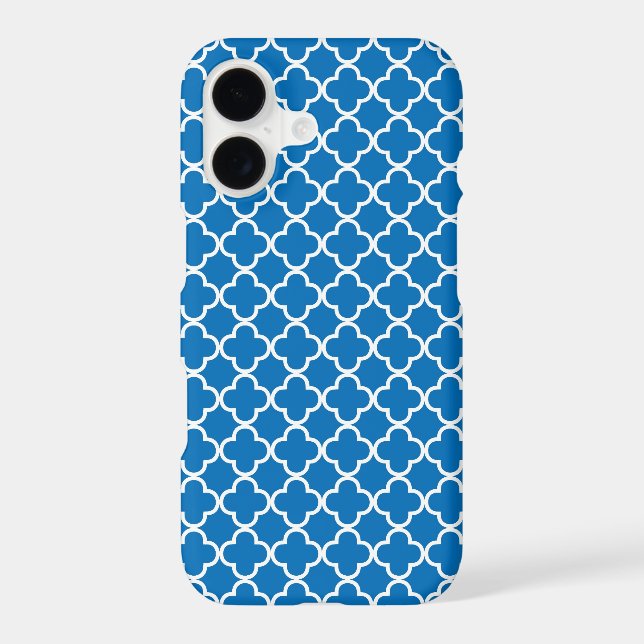 Bright Blue Quatrefoil Pattern (Back)