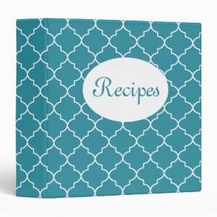 Bright Blue Recipe Binder