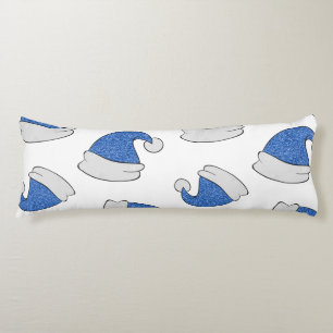 Bright Blue Santa Hat Merry Christmas Holiday Body Pillow