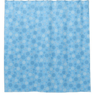 bright blue tones with polka dots in retro sixties
