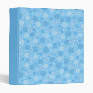 bright blue tones with polka dots in retro sixties binder