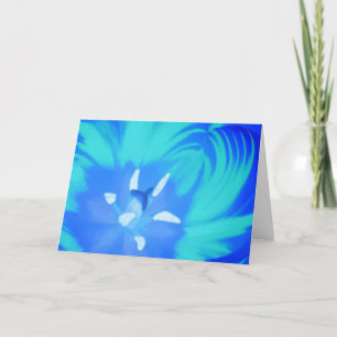 Bright Blue Tulip Greeting Card
