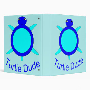Bright Blue Turtle Dude Classeur