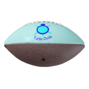 Bright Blue Turtle Dude Football