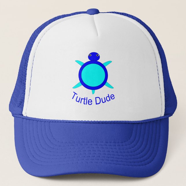 Bright Blue Turtle Dude Hat (Front)
