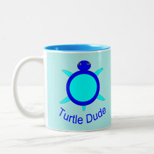 Bright Blue Turtle Dude Mug
