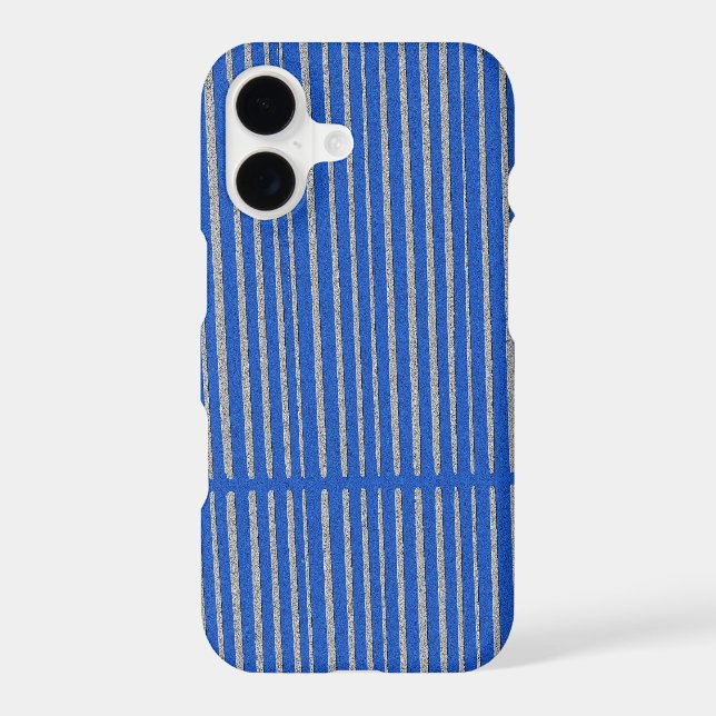 Bright Blue Unique Modern Stripe Pattern Cool (Back)