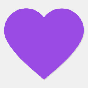  Bright Blue Violet (solid colour)  Heart Sticker
