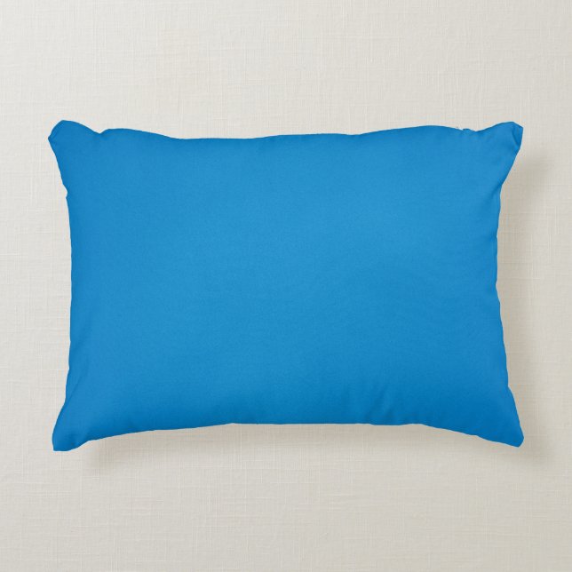 Bright Blue with Grainy Texture Accent Pillow (Front)
