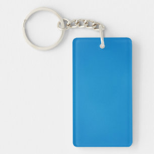 Bright Blue with Grainy Texture Keychain