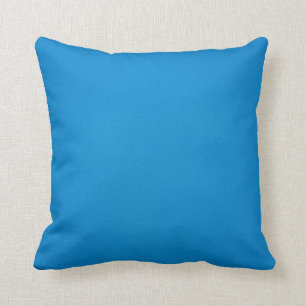 Bright Blue with Grainy Texture Throw Pillow