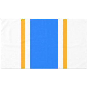 Bright Blue Yellow White Summer Racing Stripes Tablecloth