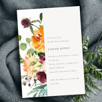 Bright Blush Yellow Orange Floral Baby Shower