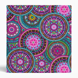 Bright Bohemian Boho Hippy Chic Pattern Binder