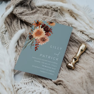 Bright Bohemian Wedding: Gorgeous Floral Boho  Invitation