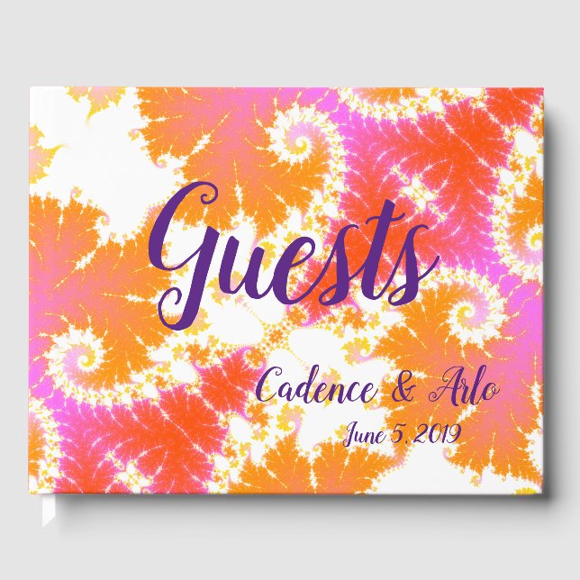 Bright Boho Guest Book (Front)