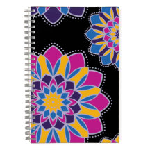 Bright Boho Mandala Spiral Notebook