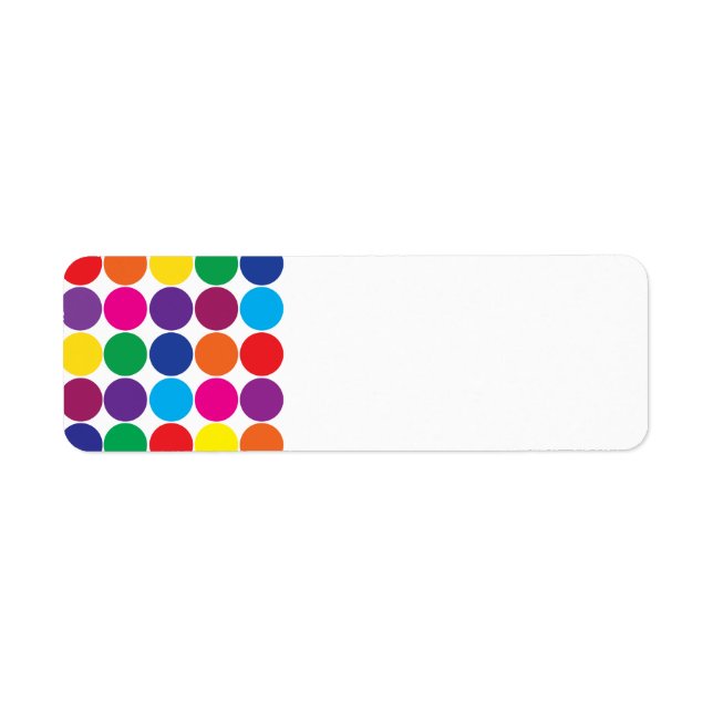 Bright Bold Colourful Rainbow Circles Polka Dots (Front)
