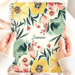 Bright Bold Cute Expressive Floral Custom Name Planner<br><div class="desc">This cheerful design features an expressive floral arrangement in vibrant shades of yellow, green, coral, and blush. The soft brushstrokes give it a hand-painted look, and the personalized name in the centre adds a unique touch. Perfect for students, professionals, or anyone who loves artistic and modern designs. Ideal for organizing...</div>