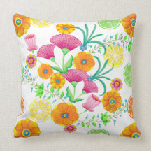 Bright Bold Floral with citrus slices