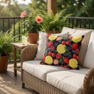 Bright Bold Fruit Pillow