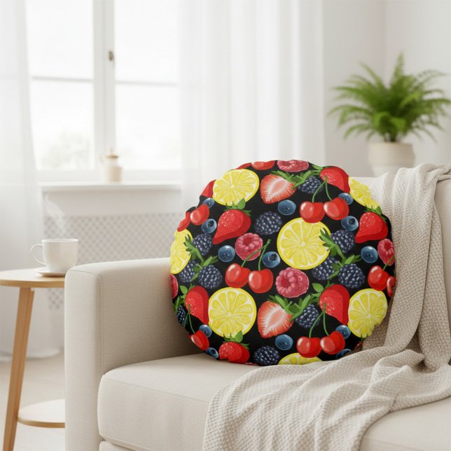 Bright Bold Fruit Pillow (Creator Uploaded)