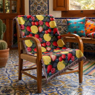 Bright & Bold Fruit Throw Blanket 