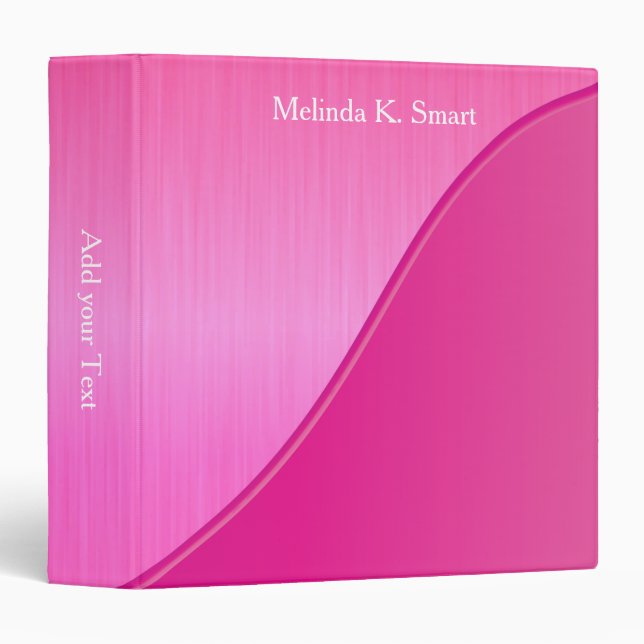 Bright Bold Pretty Pink Binder (Front/Spine)