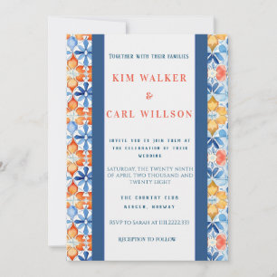 Bright & Bold Summer Wedding Colours Wedding Invitation