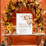 Bright Bold Terracotta Boho Autumn Bridal Shower Invitation<br><div class="desc">This Bright Bold Terracotta Boho Autumn Bridal Shower Invitation is perfect for the bride-to-be who loves all things bohemian and autumnal. The invitation features a bold terracotta background with intricate boho-inspired designs that are sure to catch the eye. The text is written in a beautiful script font that adds a...</div>