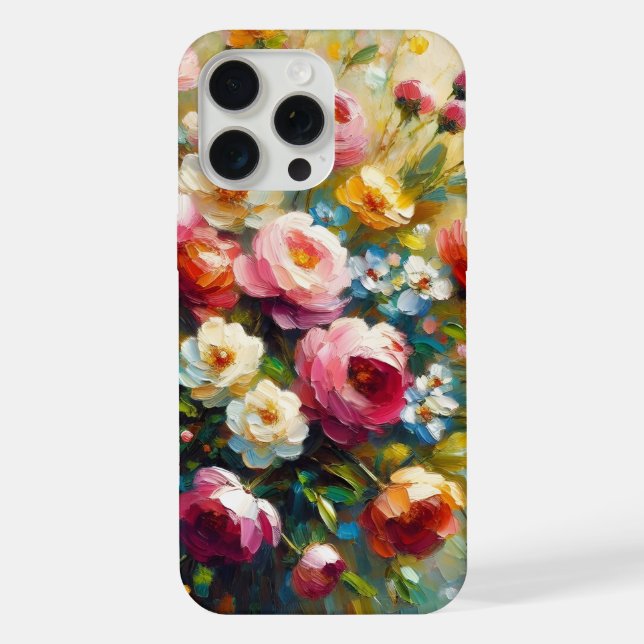 Bright & Bold Vibrant Florals iPhone Case (Back)