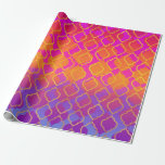 Bright Bold Vivid Orange Purple Fuchsia Quatrefoil Wrapping Paper<br><div class="desc">Wrapping Paper</div>