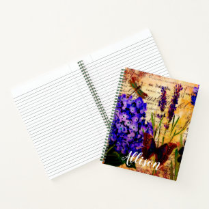 Bright botanical personalized notebook