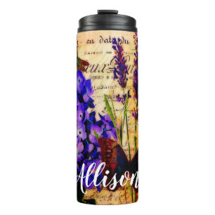 Bright botanical personalized thermal tumbler