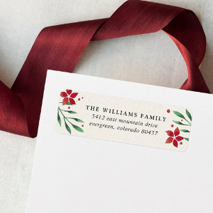 Bright Boughs Holiday Return Address Label