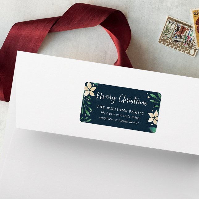 Bright Boughs | Holiday Return Address Label (Creator Uploaded)