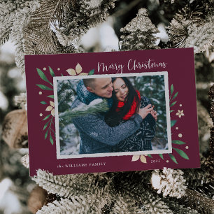 Bright Boughs   Merry Christmas Photo Holiday Card